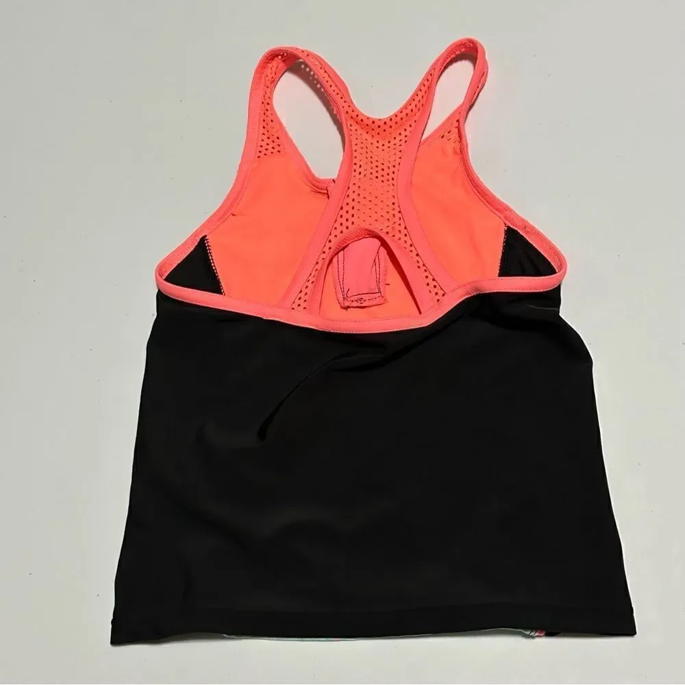Gerry - black and orange tankini style swim suit girls size S 7/8